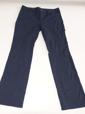 NYDJ Women's Marilyn Straight Leg Ponte Knit Jeans Size 12 Navy Blue 32" Inseam